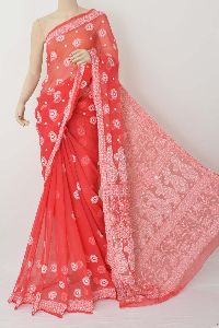Lucknowi Embroidered Saree