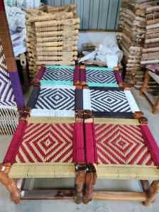 Wooden Weaving Foot Stool