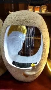 Half Face Oval Buddha Water Fountain
