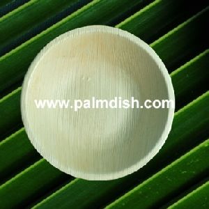 6 Inch Palm Leaf Round Bowl