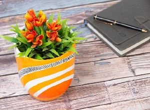 Handpainted Nursery Planter for Balcony Gardening