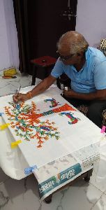 Hand Painted Gond Dupatta