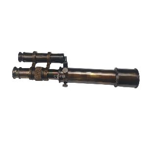 Double Barrel Antique Telescope With Adjustable Stand