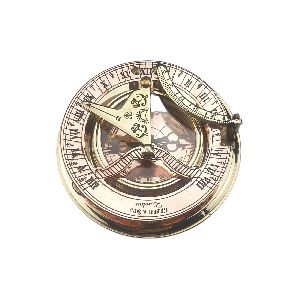 Gilbert & Sons Solid Shiny Brass Antique Compass