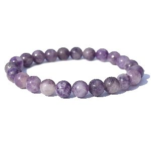 Lepidolite Natural Gemstone Bracelet Semi precious Feng Shui Crystal Chakra Aura Personal Reiki Healing Crystal