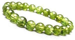 Natural Peridot Gemstone Bracelet 6 mm for Vastu Feng Shui Chakra Aura Personal Reiki Healing Crystal