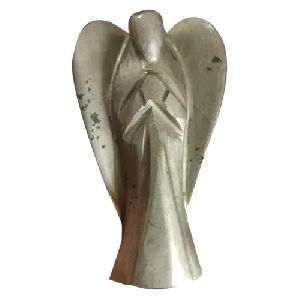 Pyrite Guardian Angel Statue Lucky Angel for Reiki Crystal Stone Handcrafted Size 2 Inch approx.