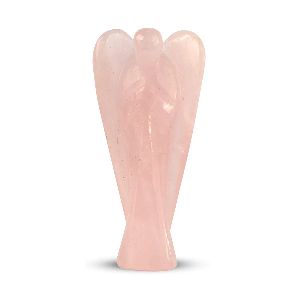 Rose Quartz Lucky Angel for Reiki Crystal Stone Healing Therapy Natural Crystal Stone Angel Size 2 Inch