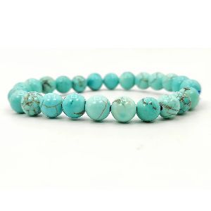 Turquoise / Firoza 6mm Bracelet Natural Crystal Healing Bracelet Gemstone Jewellery Beaded Stone Bracelet