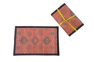 Tribal Print Design Bamboo Dining Table Mat and Runner Set