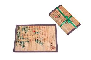 Multicolor Bamboo Dining Table Mat and Runner Set