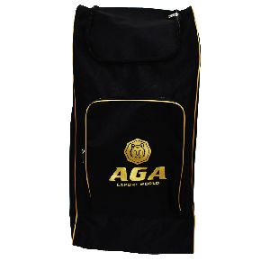 AGA Cricket Kit Bag Backpack Mens Size with Shoulder Straps Black