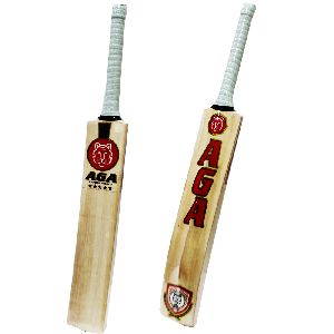 AGA Kashmir Willow Cricket Bat for Leather Ball Mens Size Short Handle (SH) Multicolour