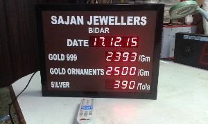 LED Jewellery Rate Display Board