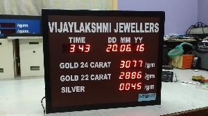 LED Jewellery Rate Display Board