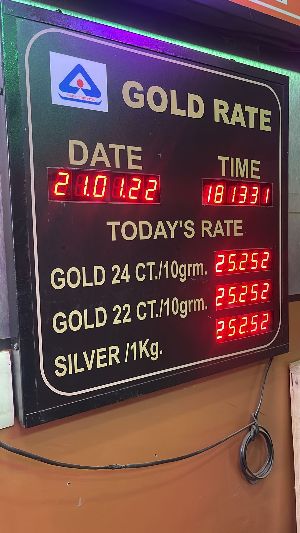 LED Jewellery Rate Display Board