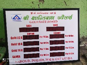 LED Jewellery Rate Display Board
