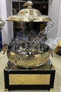 Brass Chafing Dish with Hanger and Stand