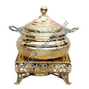 Brass Chowki Chafing Dish