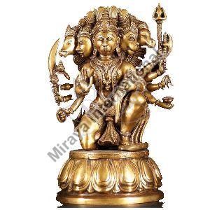 Brass Panchmukhi Hanuman Idol