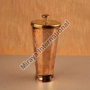Copper Tumbler with Brass Lid
