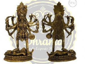 10.5 Inches Brass Maa Kali Statue