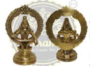 10 Inches Brass Ayyappa Swamy Statue