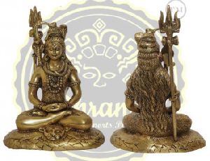 12 Inches Brass Lord Shiva Statue