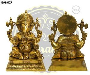 14 Inches Lord Ganesha Brass Statue