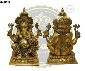 15.5 Inches Lord Ganesha Brass Statue