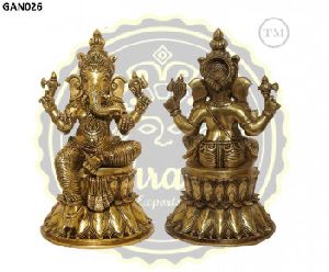 15 Inches Lord Ganesha Brass Statue