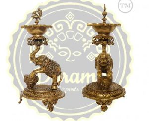 18 Inches Brass Oil Lamp