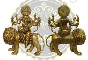 27 Inches Brass Maa Durga Statue