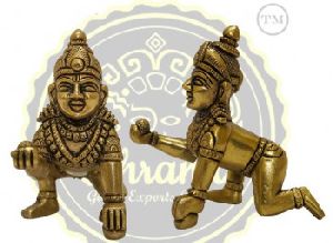 3.5 Inches Brass Bal Gopal Statue