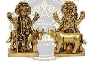 3.5 Inches Brass Lord Dattatreya Statue