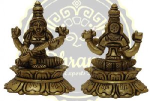 3.5 Inches Brass Maa Saraswati Statue
