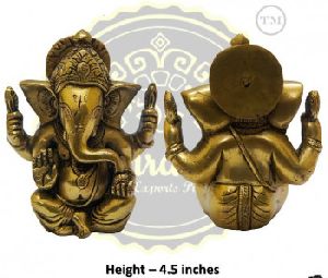 4.5 Inches Lord Ganesha Brass Statue