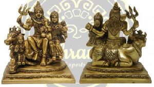 5.5 Inches Brass Shiva Parivar Statue