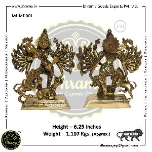 6.25 Inches Brass Maa Durga Statue