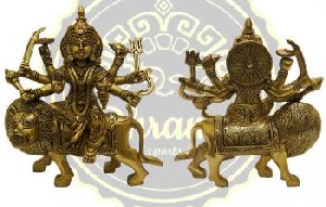 7.5 Inches Brass Maa Durga Statue