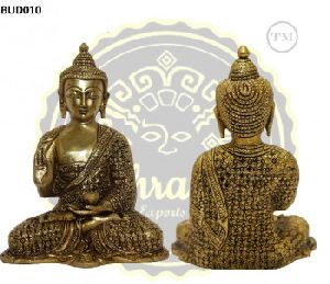 7.75 Inches Brass Lord Buddha Idol