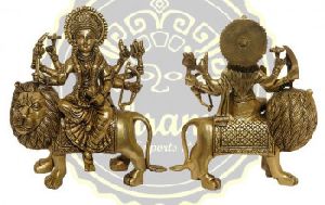 8.5 Inches Brass Maa Durga Statue