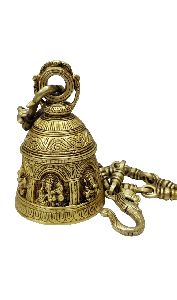 Golden Decorative Brass Big Bell, For Worship at Rs 750/kg in Jalesar