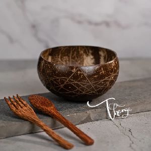 Wave Jumbo Coconut Bowl & Cutlery Set