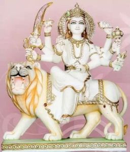 3 Feet Marble Durga Maa Statue