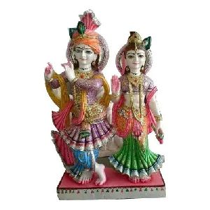 3 Feet Marble Radha Krishna Statue