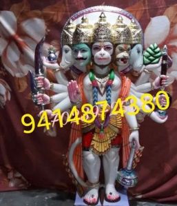 Marble Panchmukhi Hanuman Statue