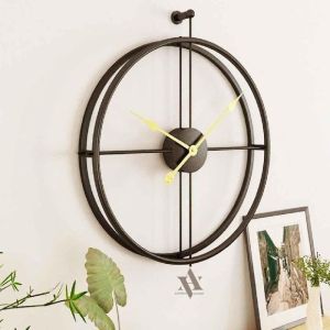 Black Monarch Multicolor Metal Wall Clock