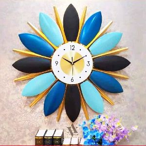 Metal Flower Wall Clock