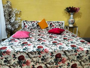 Anokhi Printed Cotton King Size Bedsheet